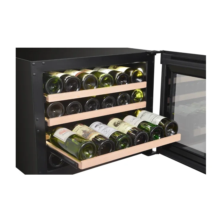 VI24S 51L 24 Bottle Wall Mounted Built-in Wine Cooler Compressor Wine Refrigerator Cooler and Beverage Coolers Electric 50