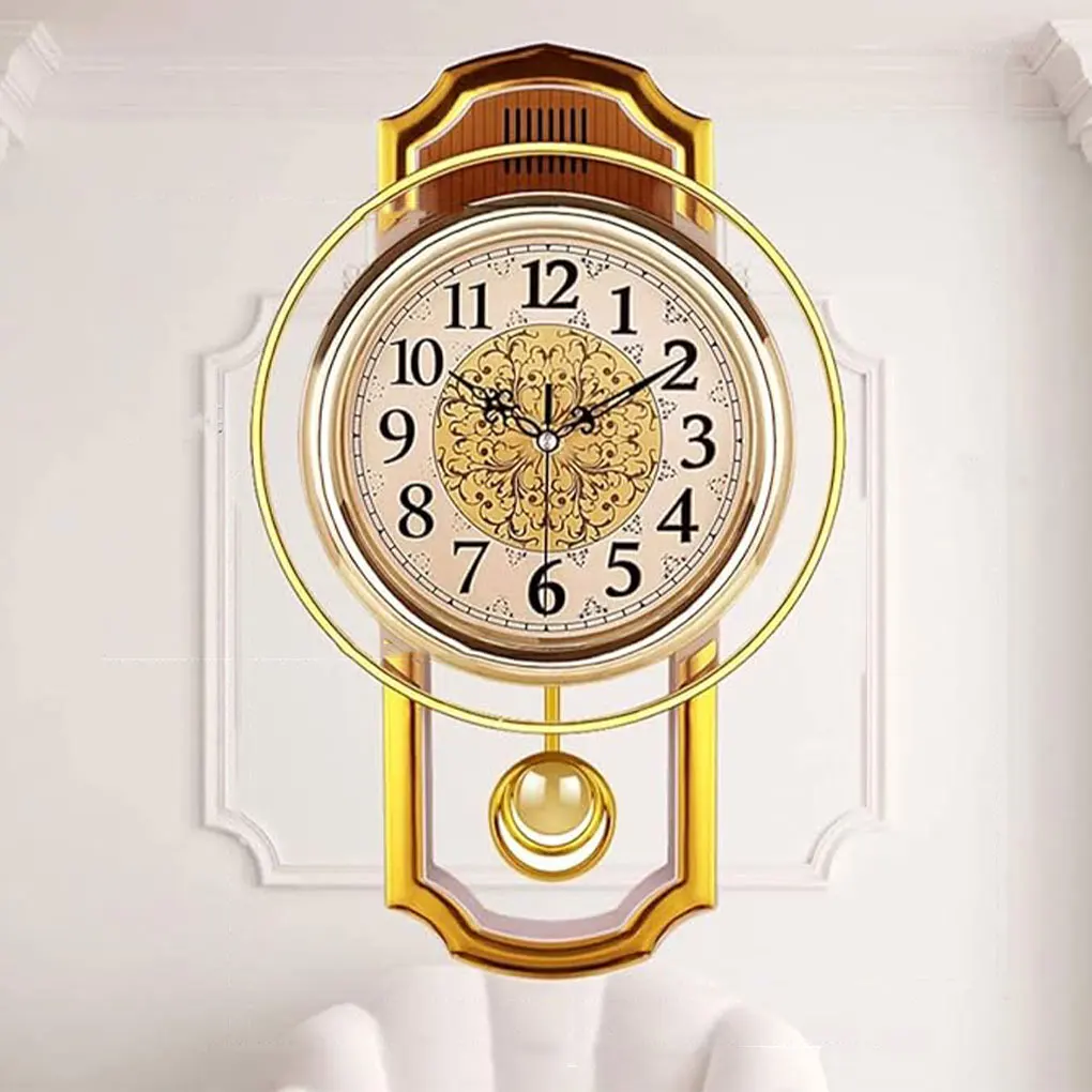 

Настенные часы, уникальный стиль, Точное отображение времени, легкое чтение, бесшумная работа, винтажные маятниковые часы