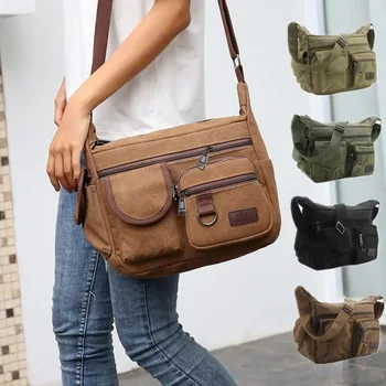 Borsa a tracolla casual da uomo Borsa a tracolla Borsa a tracolla Borsa a tracolla Borse vintage da viaggio unisex per esterni 1