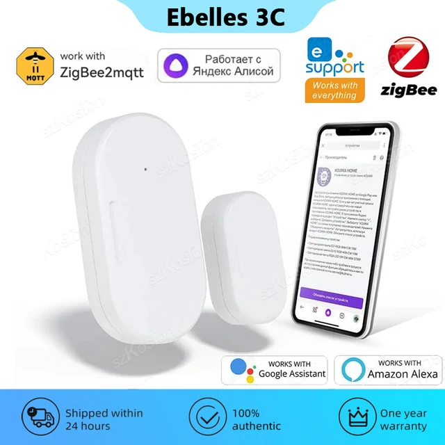 eWeLink APP ZigBee Window Door Sensor Smart Home Security Alarm Security-protection for Alexa Google Alice Zigbee2Mqtt 1