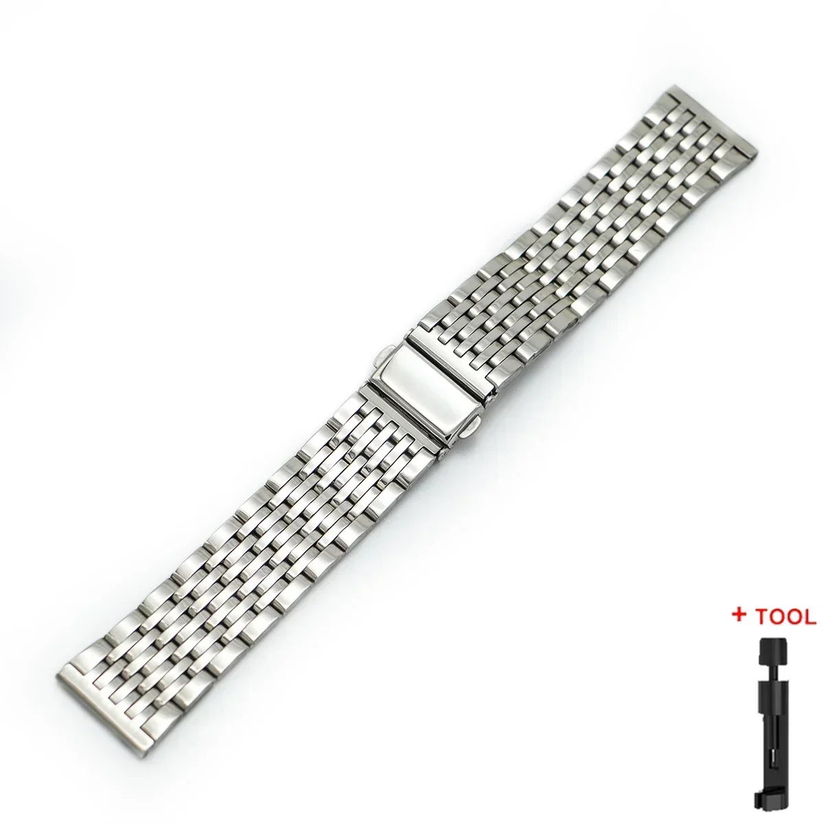 Elegant Stainless Steel Watch Band - 20/22mm Adjustable Strap