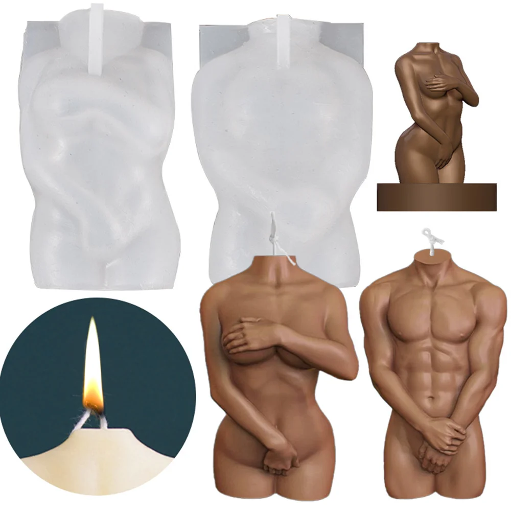 3D Body Candle Silicone Mold DIY Epoxy Resin Mold Women Man Aromatherapy Plaster Resin Casting Mould Handmade Craft Decoration