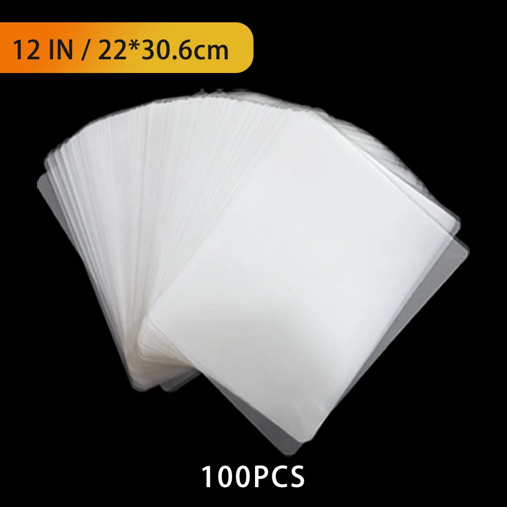 100 قطعة فيلم الترقق الحراري PET للصور/الملفات/الب...