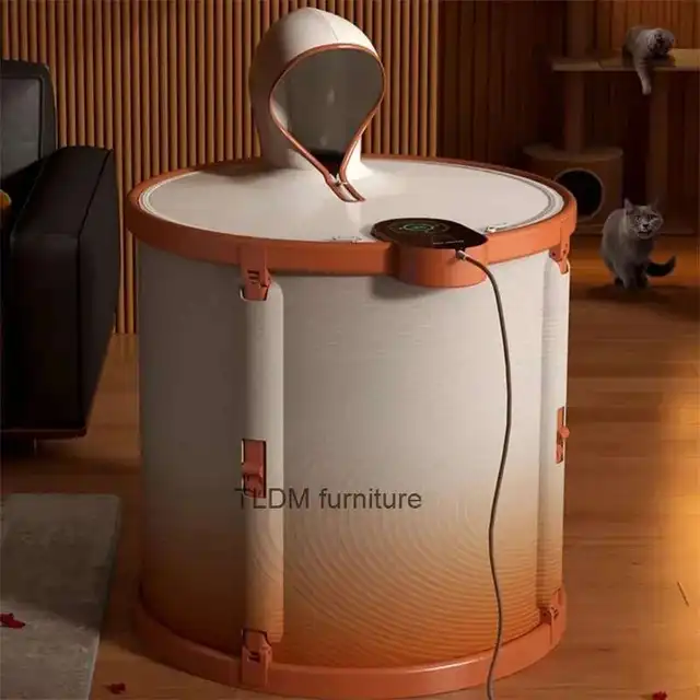 อุ่นถังอาบน้ําผู้ใหญ่พับอ่างอาบน้ําในครัวเรือนห้องน้ําถังอาบน้ํา Bidet คงที่อุณหภูมิ Full Body อ่างอาบน้ําแบบพกพา 1