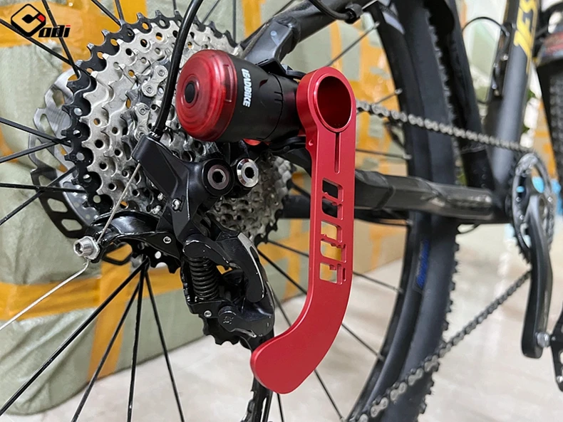ODI Fahrrad Schaltwerk Schutz Aluminium Legierung ultraleicht Schnell Release Halterung Parkplatz stehen Schutz Getriebe Halterung Fahrrad teile – Detail 7