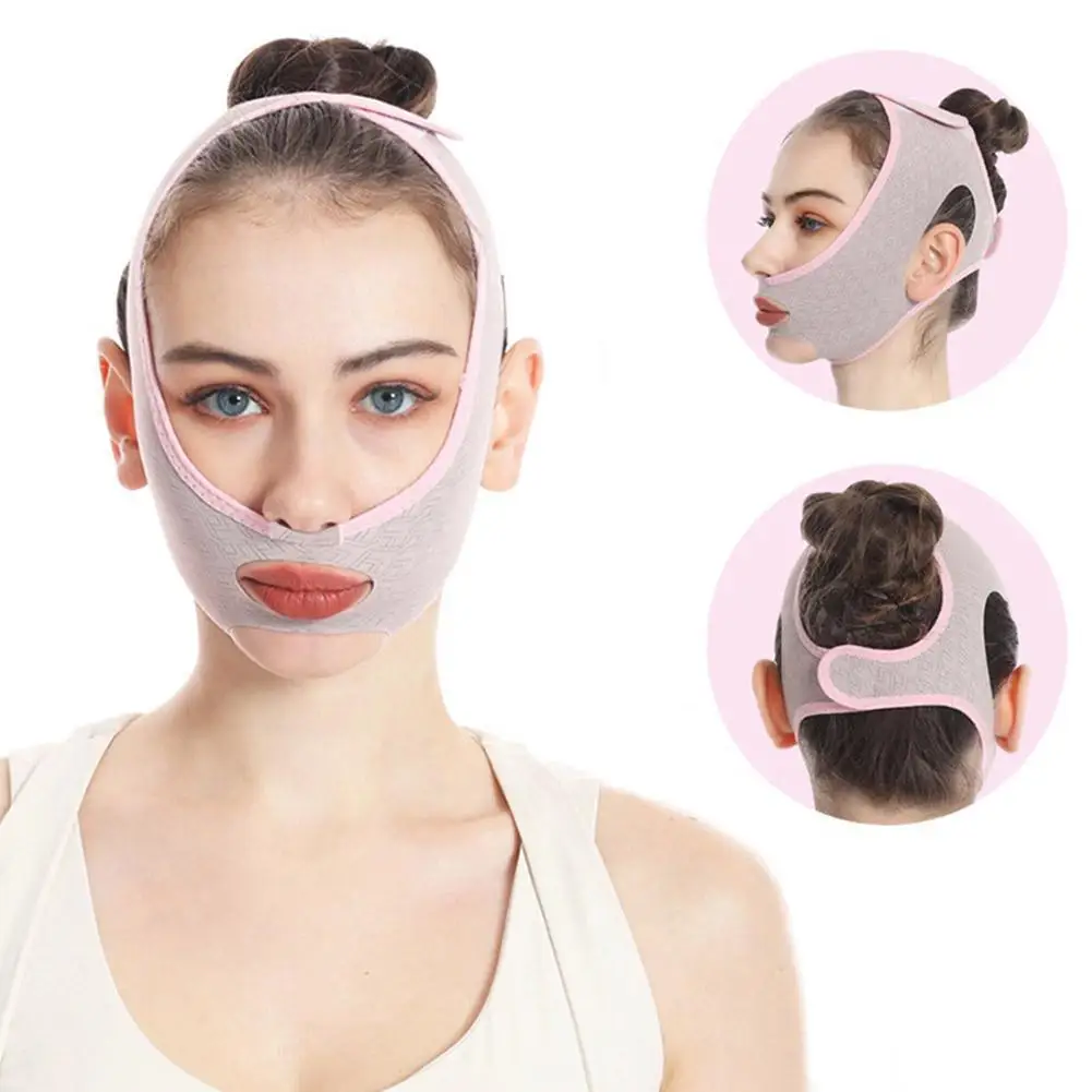 V-Face Mask Chin Up V Line Shaping Face Sculpting Sleep Masks Facial Slimming Strap Faces Bandage Cintura Di Sollevamento Traspirante 1 Pz