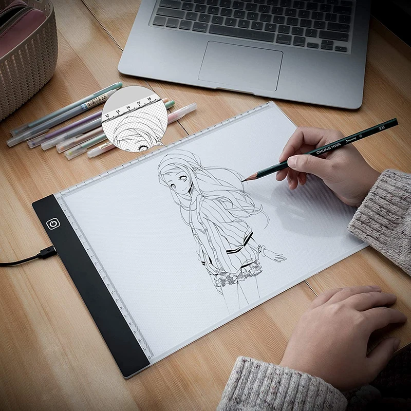 A4 ultra thin LED Drawing Digital Graphics Pad USB LED Light pad drawing tablet Electronic Art Painting - Image 3