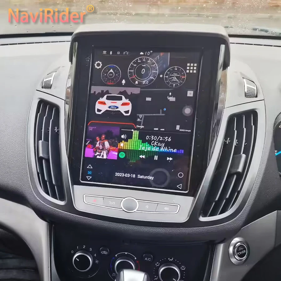 

Мультимедийный автомобиль с экраном 10,4 дюйма Тесла, Android 13, радио, GPS, Авторадио, стерео, головное устройство 2DIN для Ford C-max 2012 Kuga 2014