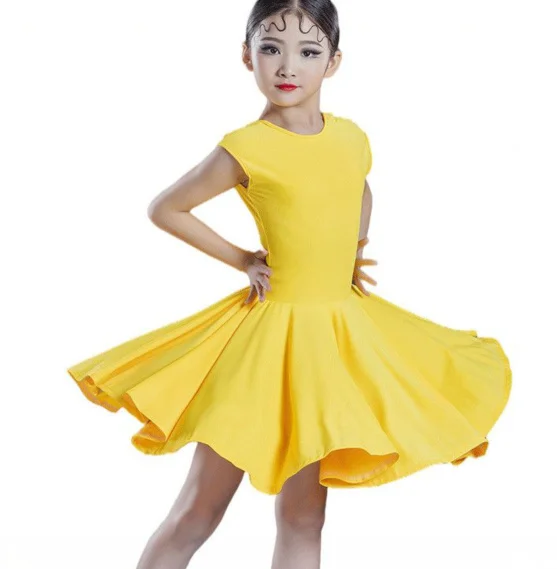 

children candy color latin dancing dress girl cha ballroom dancing dress