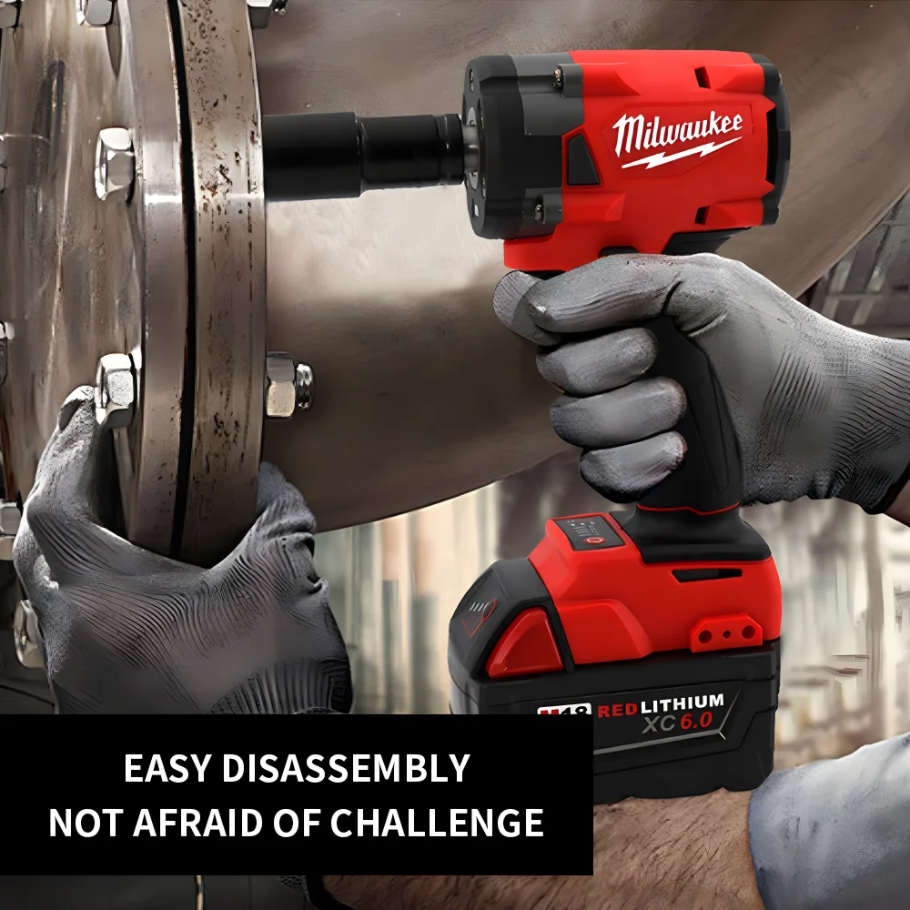 Milwaukee 300N.M Brushless Electric Impact Wrench 1/2 Inch Car Truck Repair Rechargeable 18V Battery Screwdriver Power Tools 4