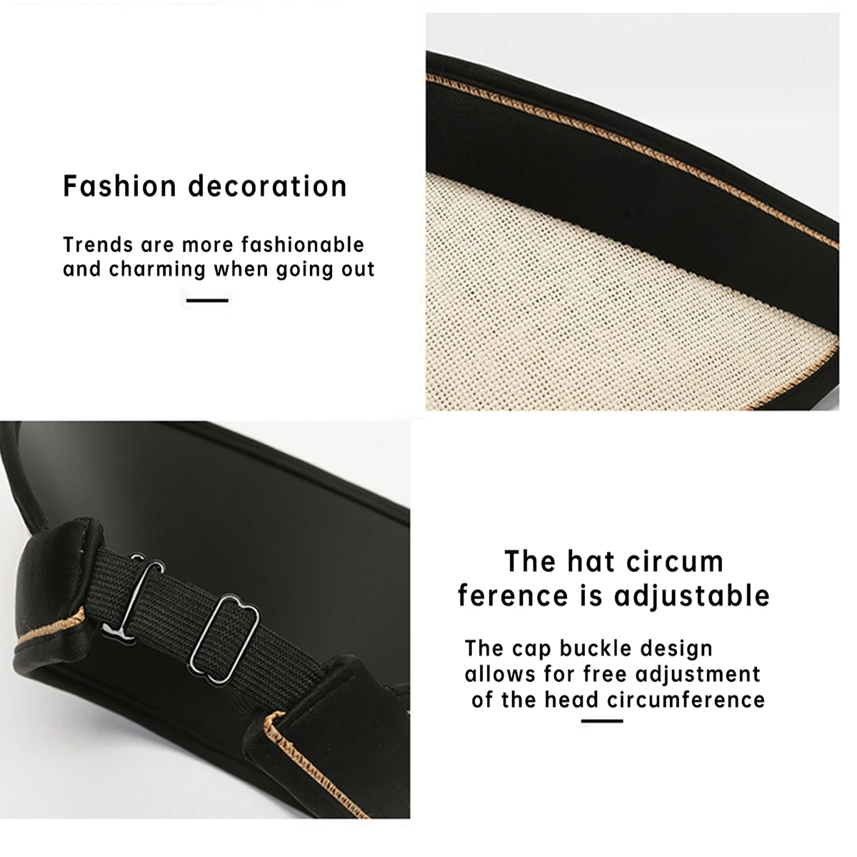 Empty Top Straw Sun Hat for Women in Summer to Cover Face and Sun Protection for Travel Vinyl Fashionable Casual Sun Hat with Uv Protection