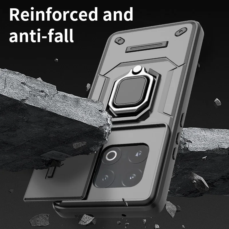 Shockproof Armor Case with Magnetic Stand and Ring Holder