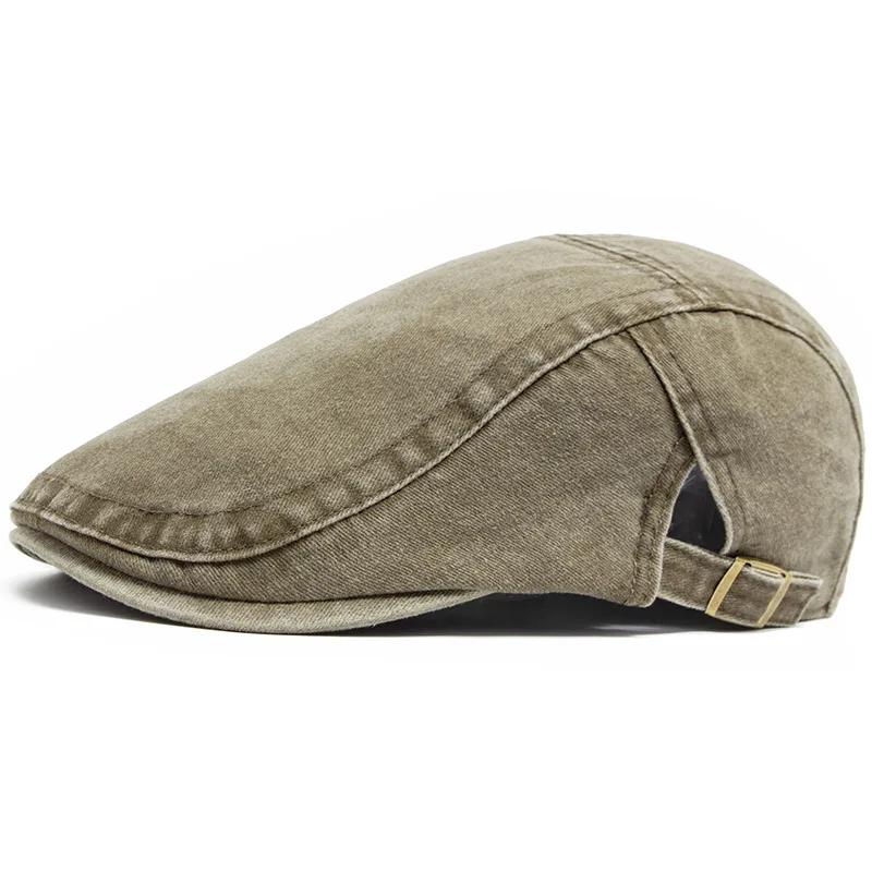 Hot sale Vintage Painter Beret Unisex Fashion Flat Visor Cap Casual Autumn Retro Cotton Solid Newsboy Hat Summer Adjustable