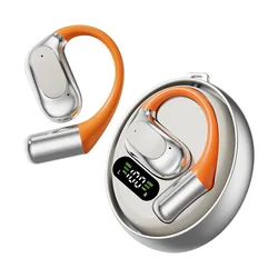 Wireless Open - Ear Sport Earbuds with LED Display and Air Conduction Stereo Audio (WHITE)