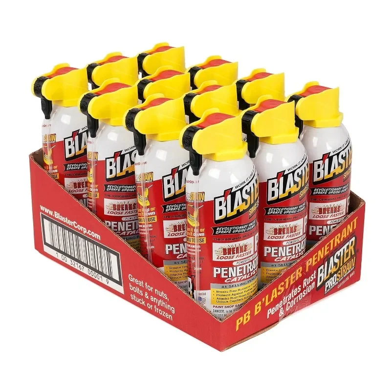 Best seller B'laster PB Blaster Penetrating Oil Spray for Rusted Bolts 11oz Pack of 12 Rust penetrating Spray Rust Prevention 4