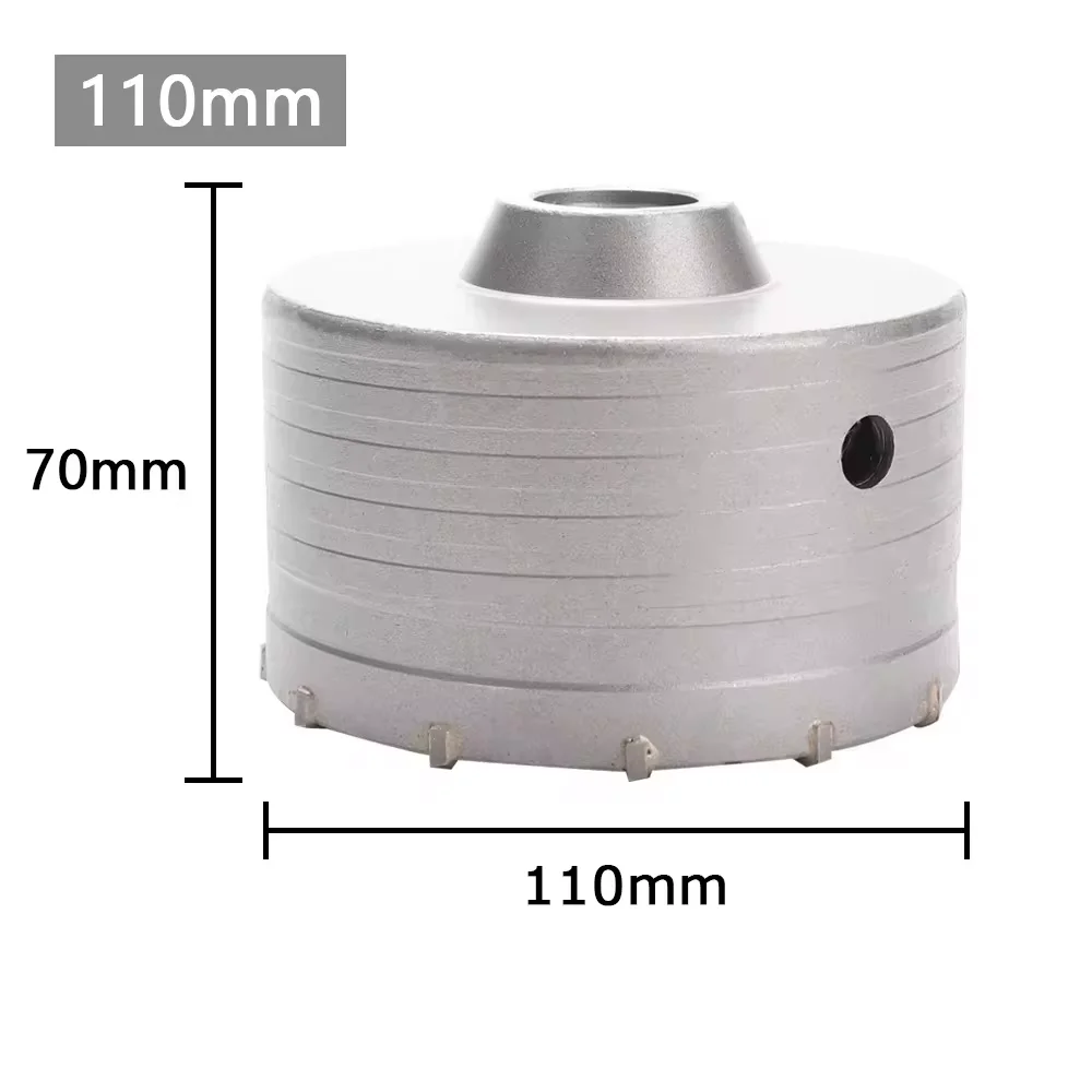 Premium 30-150mm Concrete Wall Hole Saw with Round Shaft for SDS Plus Hammer Drills
