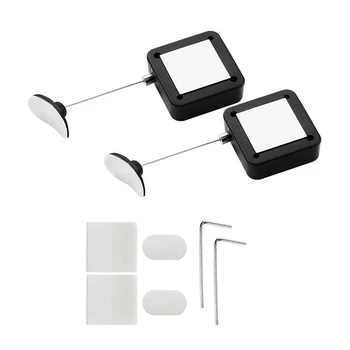 Retractable Remote Control Tethers, Remote Cable Lock , 6.6Ft /2M Remote Control Security Lock For TV And DVD 2 Pcs-Y41A 1