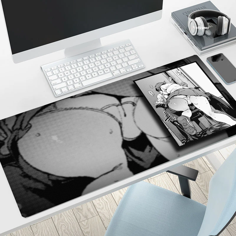 

Sexy Anime Girle Mousepad NSFW Mouse pads Gaming Mouse Mat Gamer Mousepads Non-slip Rug Black And White Carppert Rubber Mats