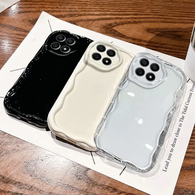Enhanced Clear TPU Wave Design Anti-Fall Back Cover