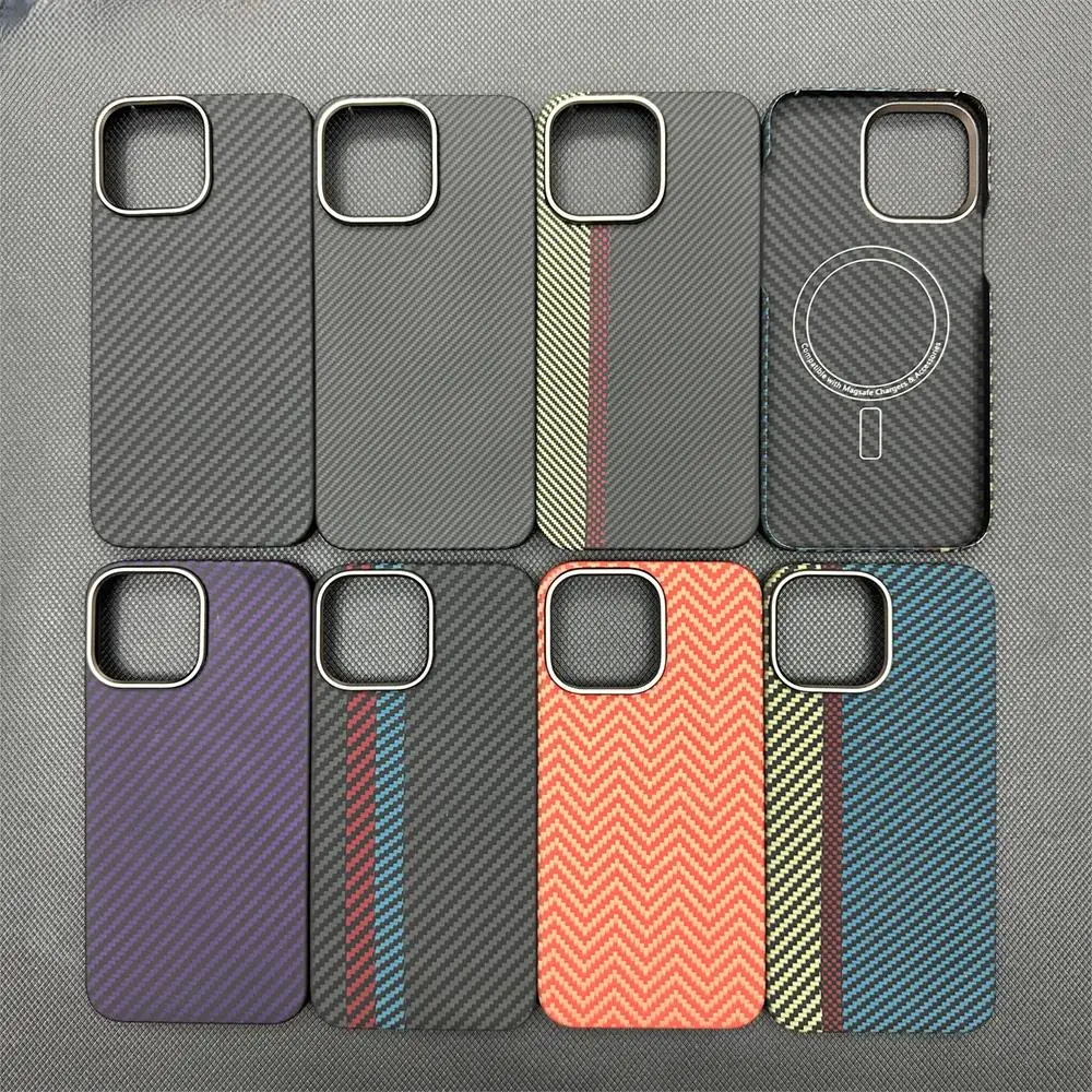 

Hot Genuine Aramid Fiber Carbon For IPhone 15 14 Pro Max 14Pro Mag Safe Ultra Thin For IPhone 13Pro Max 14Promax CASE Cover