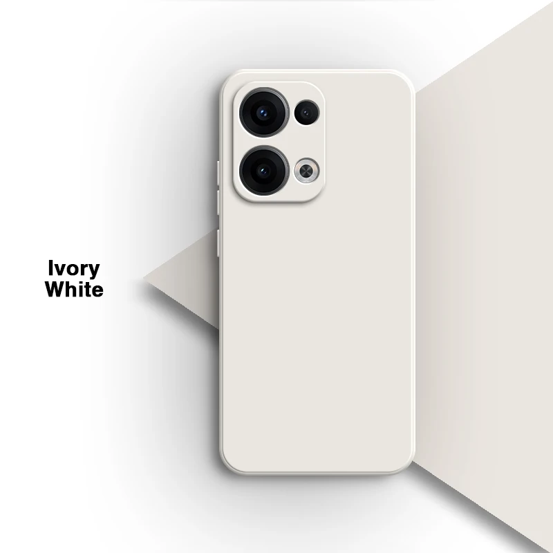 Premium Soft Square Liquid Silicone Candy Case Cover - High Quality Simple Mobile Back Shell