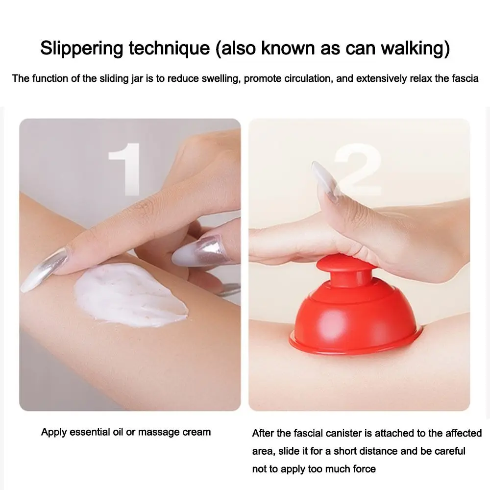 Durable Silicone Vacuum Cupping Press Type Scraping Silicone Cupper Anti Cellulite Therapy Masajeador