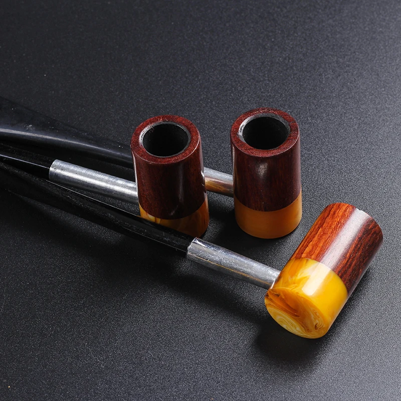 Smoking Pipe Smoking Accessories Tobacco Pipe Tobacco Smoking Accessories Herb Smoking Pipe 1pc Vintage Enchase jade Wooden Smoking Pipe Tobacco Cigarettes Cigar Pipes Durable