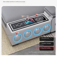 MANBAS Современный научный тканевый секционный диван с шезлонгом, динамиками Bluetooth и USB-портами для зарядки для гостиной — изображение 3