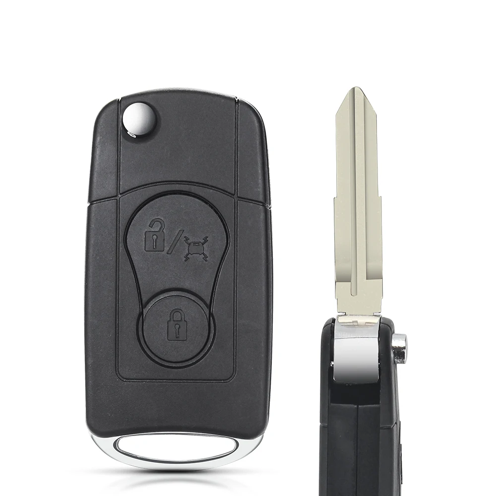 Car Key Shell Dandkey For SsangYong Actyon Kyron Rexton SUV 2 Buttons Modified Flip Folding Remote Blank Uncut Blade