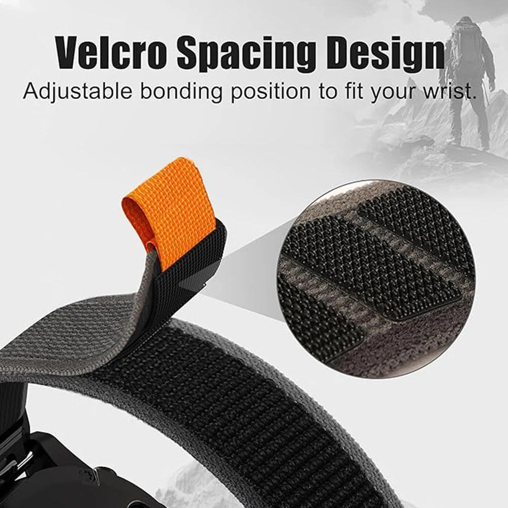Nylon Braided Loop Strap - Breathable and Durable Replacement Band, 20/22mm
