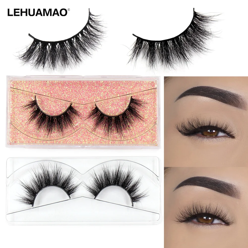 

LEHUAMAO 3D Eyelashes Makeup Mink Lashes Volume Fluffy Eyelash Soft Natural Wispy False Eyelashes lightweight Thick Reuse Lash
