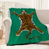 Adler warm retro soft plush blanket Tiger j-Jonathan for sofa living room office Moroccan Ethnic bedroom travel Rug gift Flannel 1