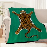 Adler warm retro soft plush blanket Tiger j-Jonathan for sofa living room office Moroccan Ethnic bedroom travel Rug gift Flannel 1