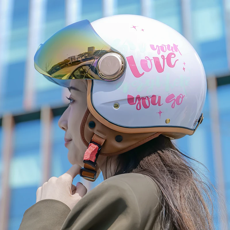 

Retro 3/4 Open Face Motorcycle Helmet DOT Approved Chopper Vintage Casque Capacete De Moto Men Women Scooter Motorbike casco ECE