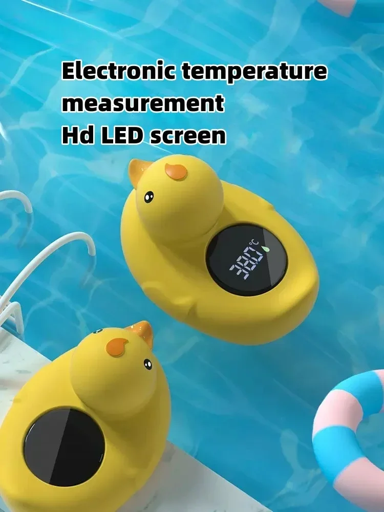 Little Yellow Duck Thermometer Baby Bathtub Shower Water Thermometer Baby Safe Temperature Sensor Floating Waterproof Baby