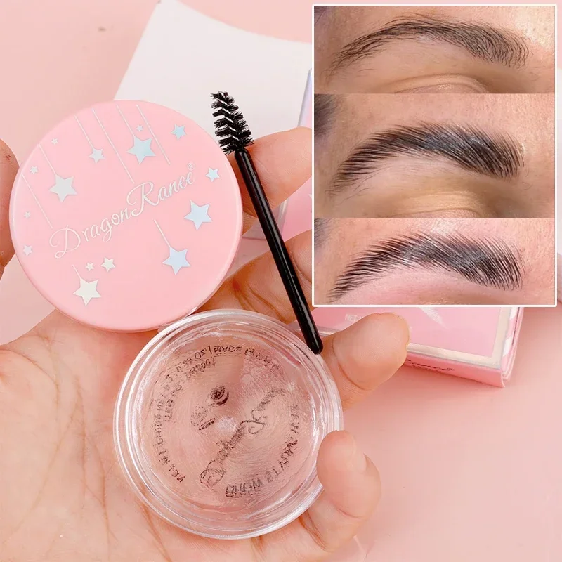 

Clear Eyebrow Soap Wax Trimmer Fluffy Feathery Waterproof Long Lasting 3D Wild Eyebrow Pomade Setting Gel Brow Makeup Cosmetics
