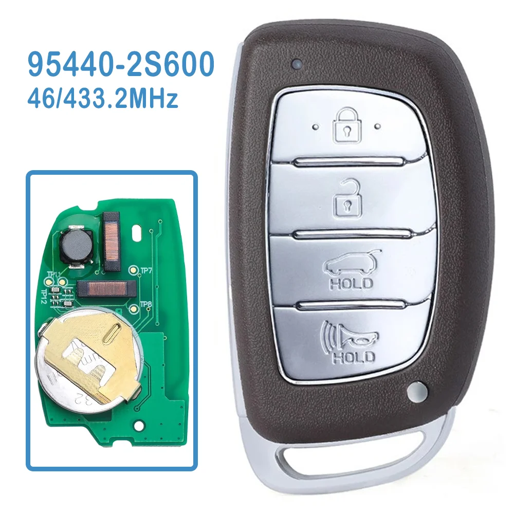 

2 Pcs/lot 95440-2S600 Auto Smart Key FSK 433.92MHz ID46 Chip 3+1 Buttons TQ8-FOB-4F03 Car Key Fob For Hyundai Tucson 2014 2015