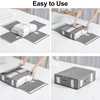 Bed Sheet Set Storage Box with Handle Fabric Visual Window Zipper Divider Blanket Sorting Box Large Capacity Bedding Storage Box 5