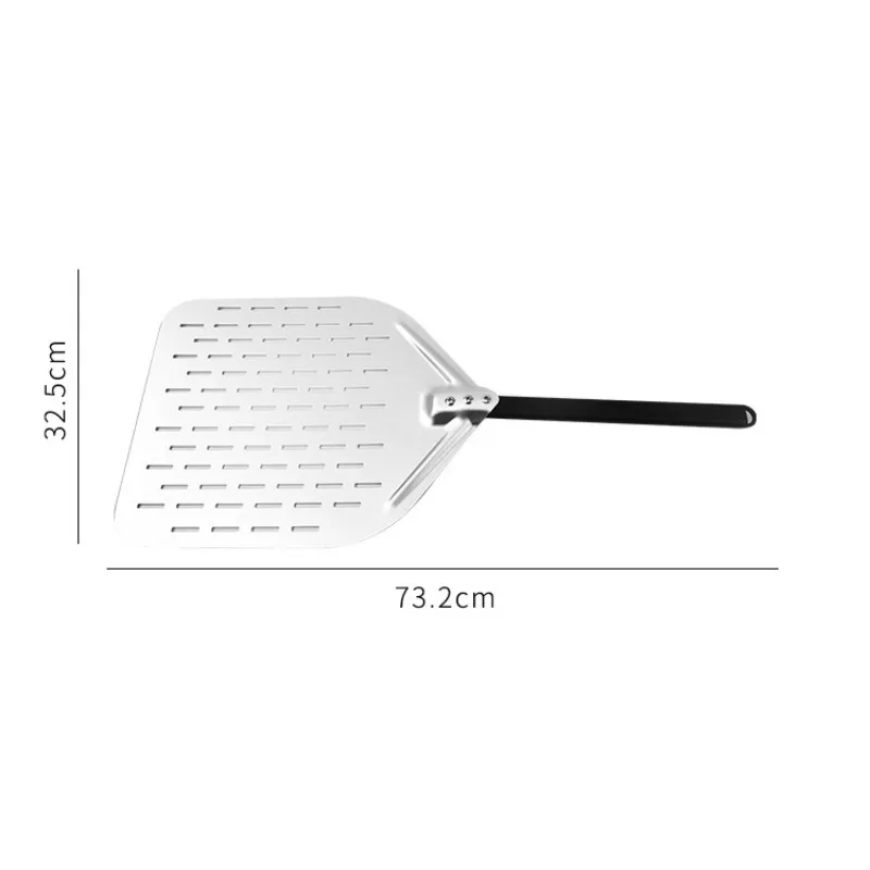 1pcs Stainless Steel Pizza Peel & Cake Lifter Long Handle Square Baking Shovel for Kitchen Oven Tools
