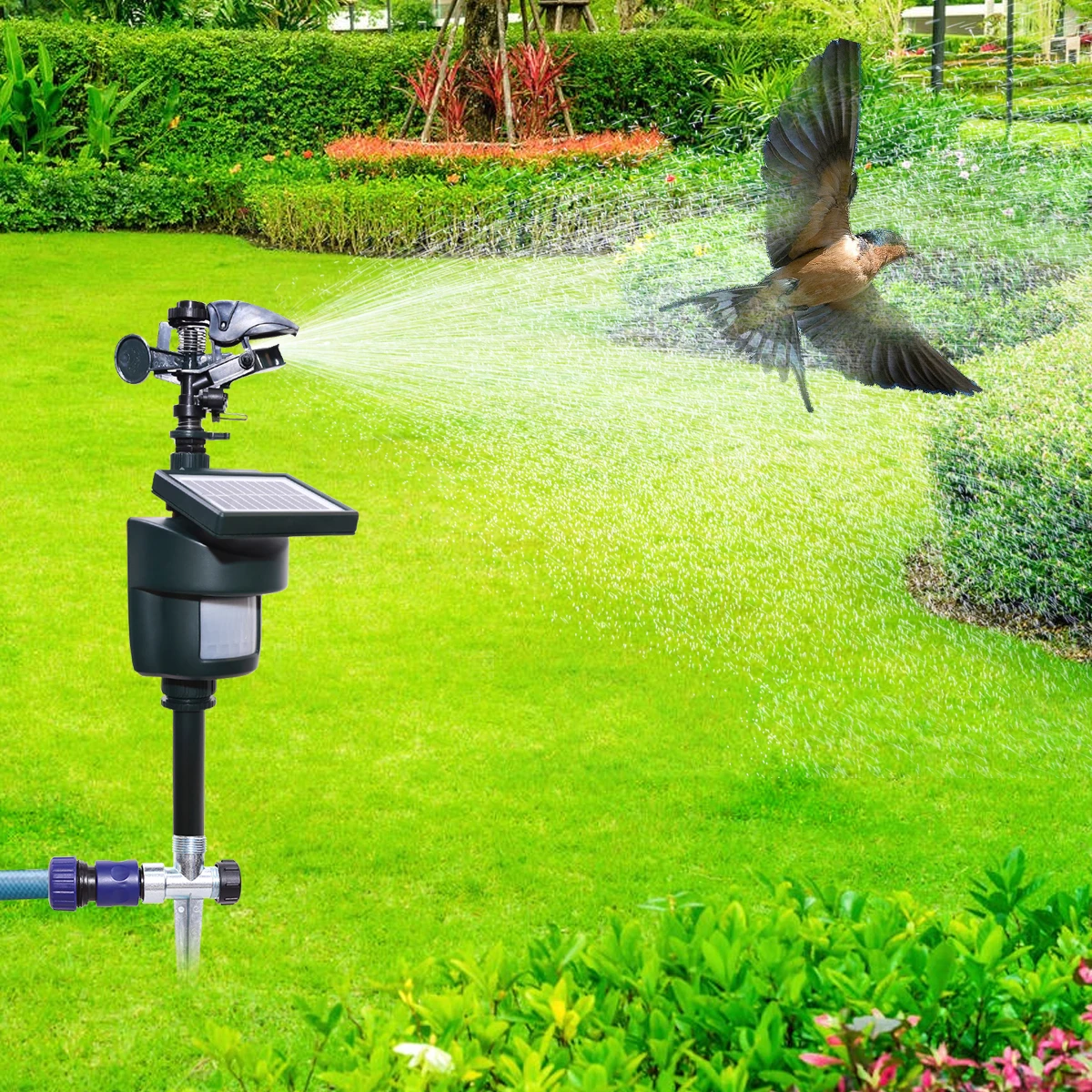 Solar Motion Eco-friendly Jet Spray Animal Repeller with Solar Panel Garden Pest Bird Control Repellent #31012 images - 6
