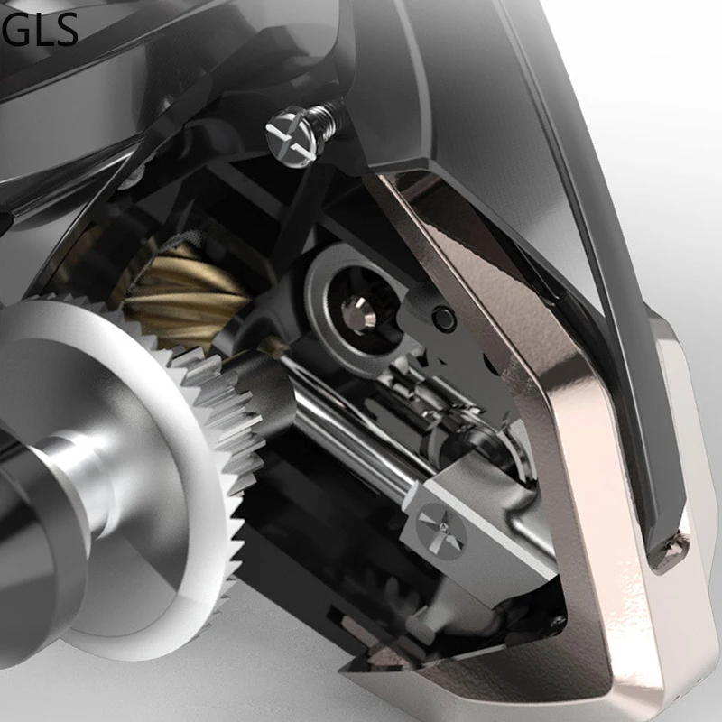 GLS Left/Right Interchangeable Spinning Fishing Reel 5.2:1 Gear Ratio Metal Bearing Fishing Wheel Double rocker baitcasting reel