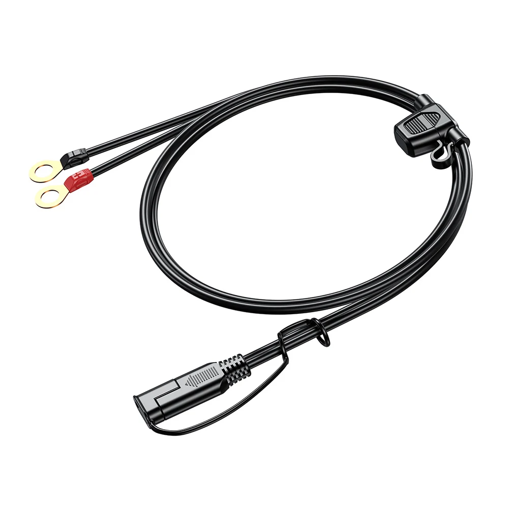 12-24V Ring Terminal SAE To Ring Connectors Extension Cord 2FT 6FT 18AWG 2 Pin To O Ring Terminal Extension Cord Moisture-proof