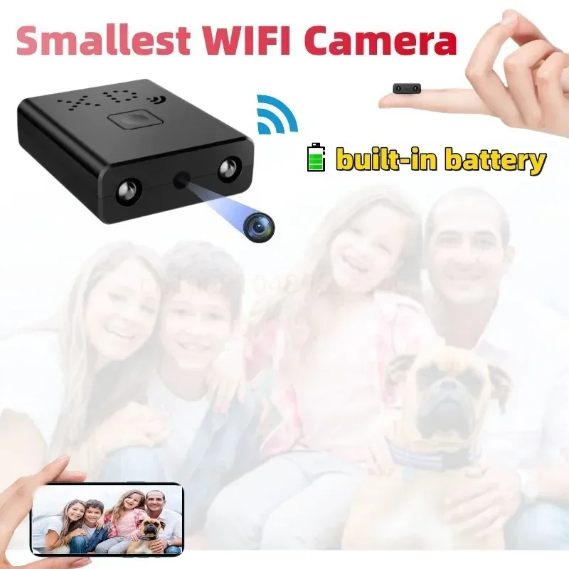 1080P HD Smallest Mini Camera WIFI Built-in Battery IR Night Vision Body Cam IP Remote Monitoring Camcorder Invisible Espia Cam
