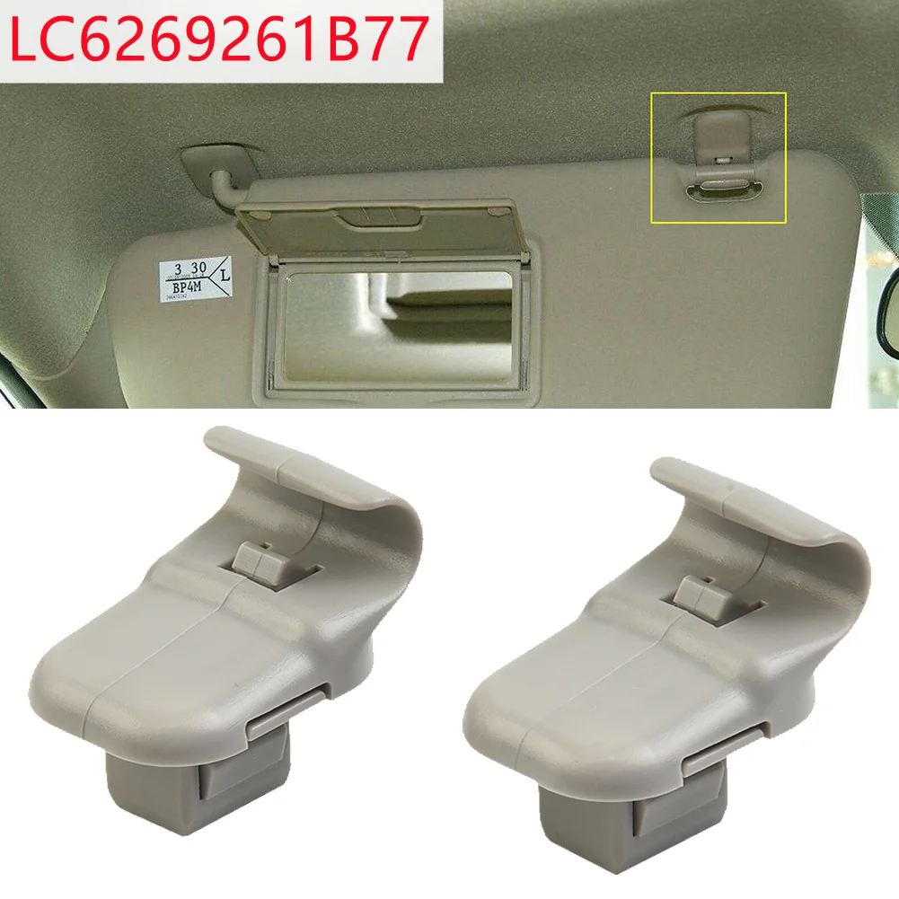 

2pcs Sun Visor Clips Grey Plastic LC6269261B77 For Mazda 3/5/6 CX-7/CX-9/RX-8 MPV Sun Visors Auto Interior Replacement Parts