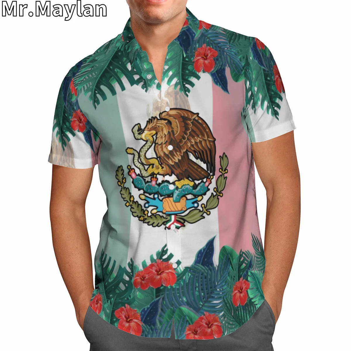 

Mexico Aztec Warrior 3D Beach Hawaiian Shirts Summer Men Shirt Short Sleeve t shirt Streetwear Oversized 5XL Chemise Homme-022