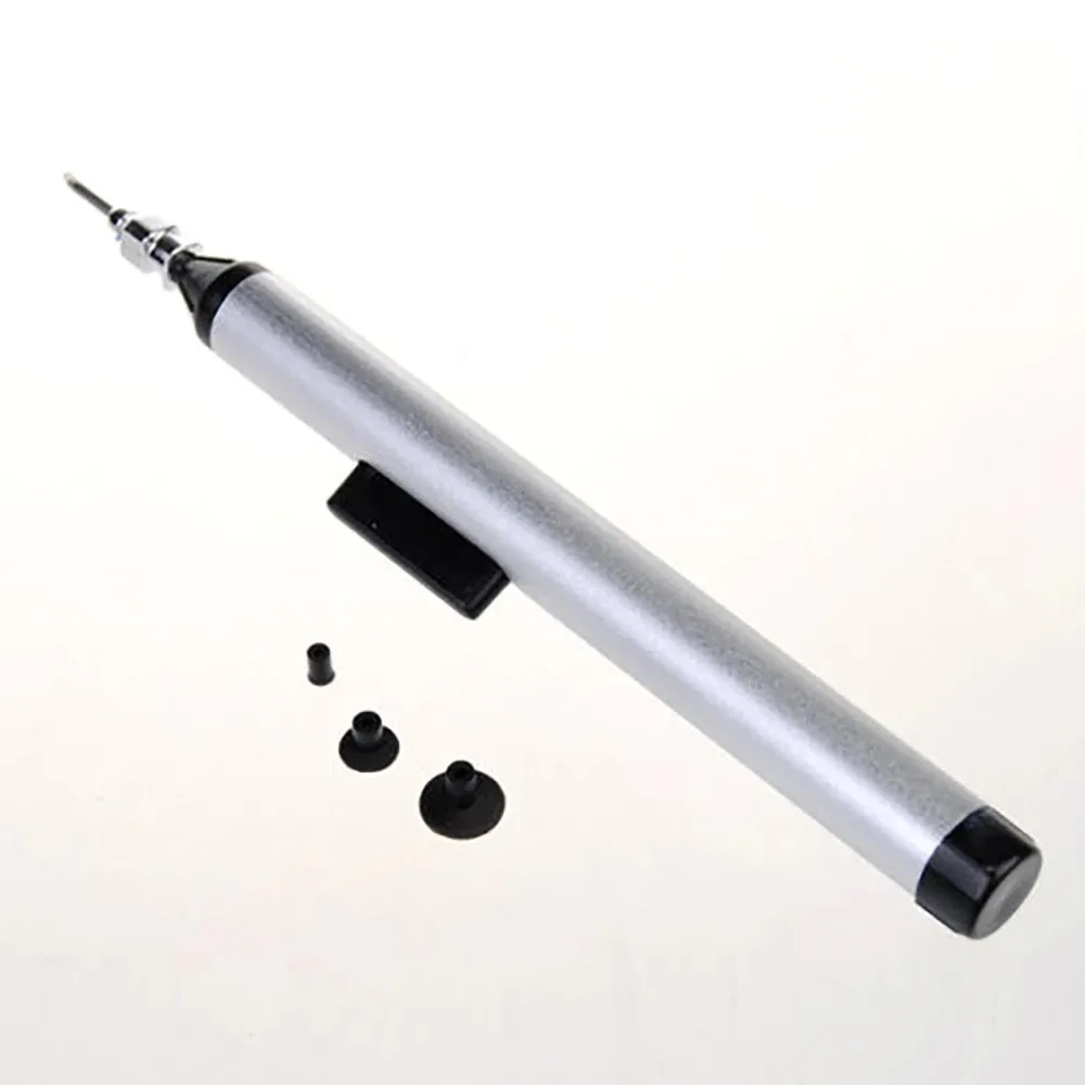 Anti-static IC SMD Vacuum Sucking Suction Pen Remover Tool IC SMD Tweezer Pick Up Tool Solder Desoldering with 3 Suction Headers ic chip extractor desoldering tool vacuum sucking pen