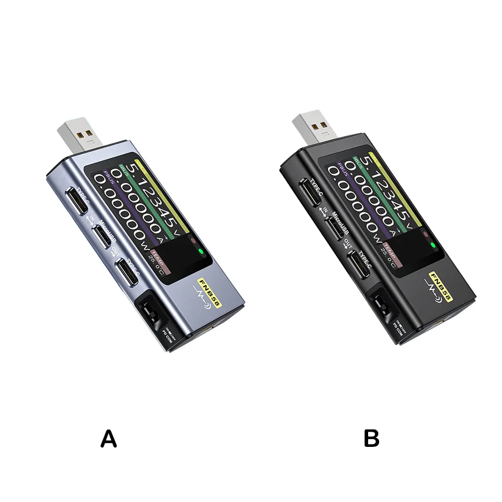 

USB Mobile Phone Charger Tester Power Supply Digital Display LCD Screen Portable Voltmeter Ammeter Detector Black Type