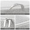 Quilt Bins Container Fabric Storage Bags With Lids Houndstooth Clothes Organizers With Handle Closet Wardrobe Space Saving Bag 5