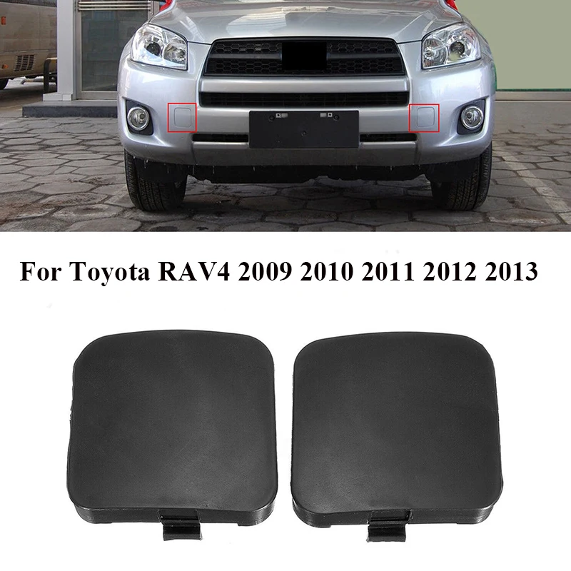 2pc Tow Hook Eye Cover Front Bumper Left & Right Cap For Toyota - Foto 13
