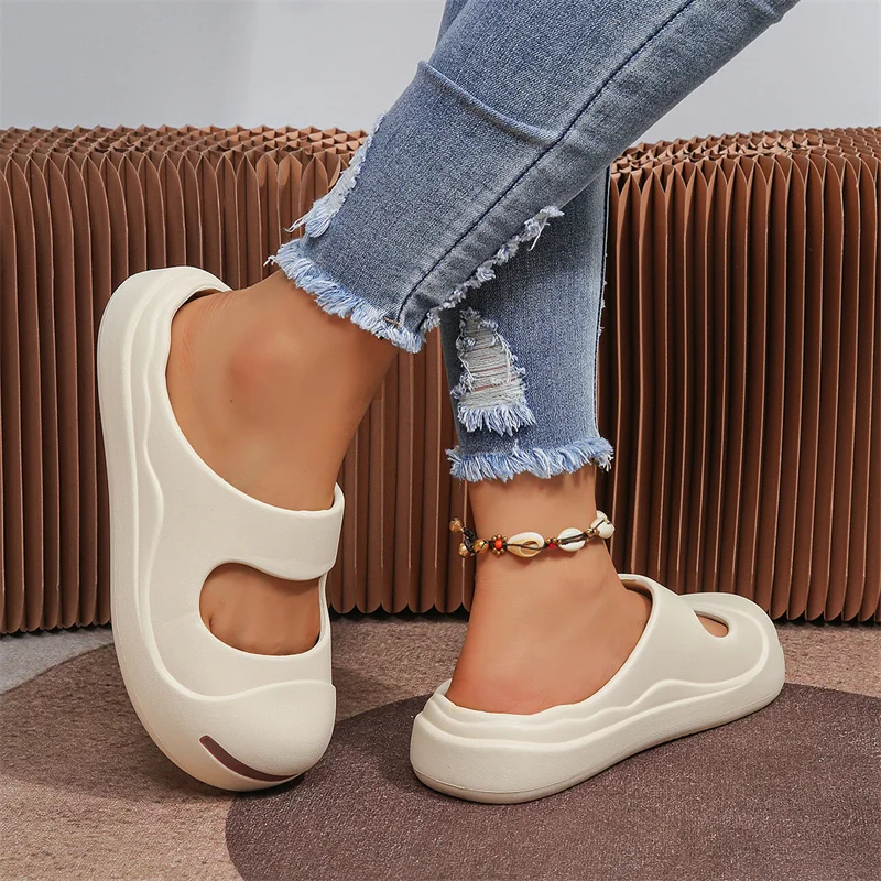 2023 Thick Sole EVA Slippers for Women, Non-Slip Ladies Shoes, Comfort Slides, Suitable for Outdoor and Indoor, Summer Fashion